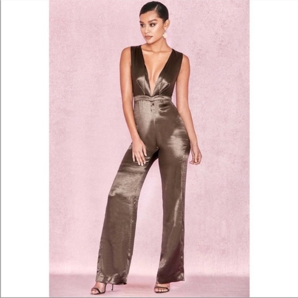 House of CB Olive Pant Jumpsuit | Aleeyah - Picture 7 of 10